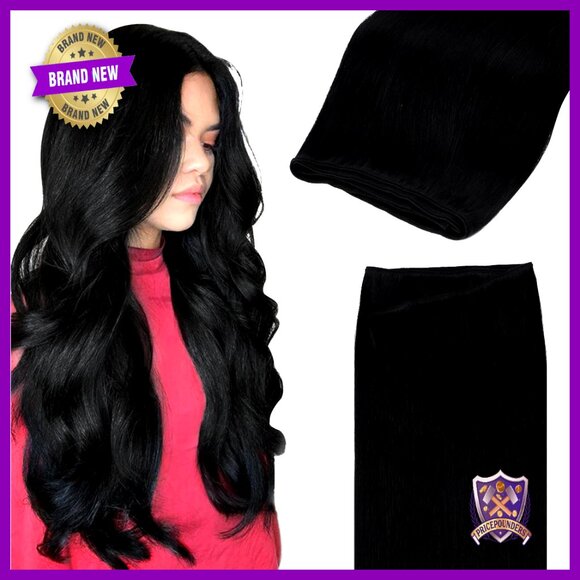 22 Inch Real Human Hair Extensions, 110g Weft Bundles, Straight Silky Remy main image 4
